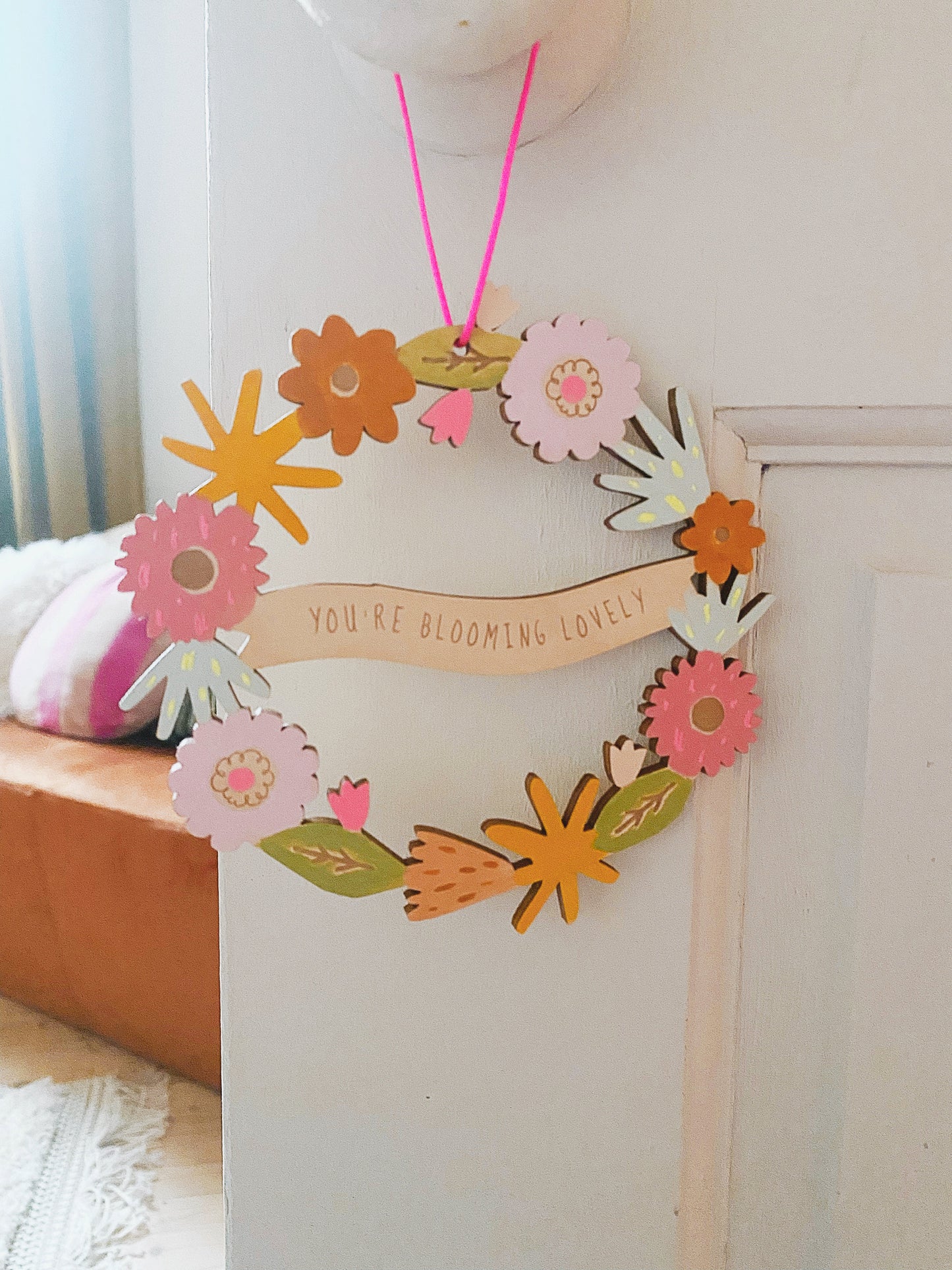 Blooming lovely floral wreath