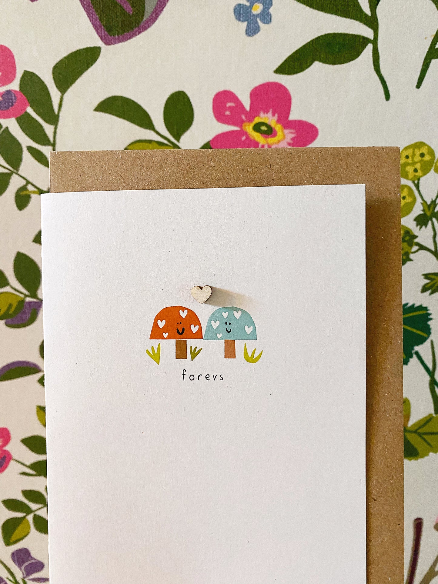Valentine love forevs toadstool greeting card