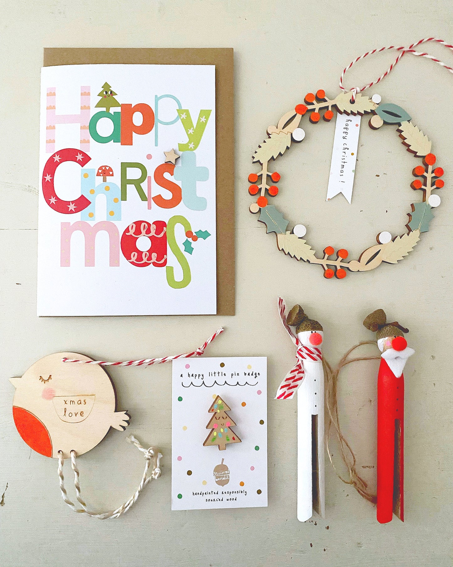 Happy Christmas greeting card