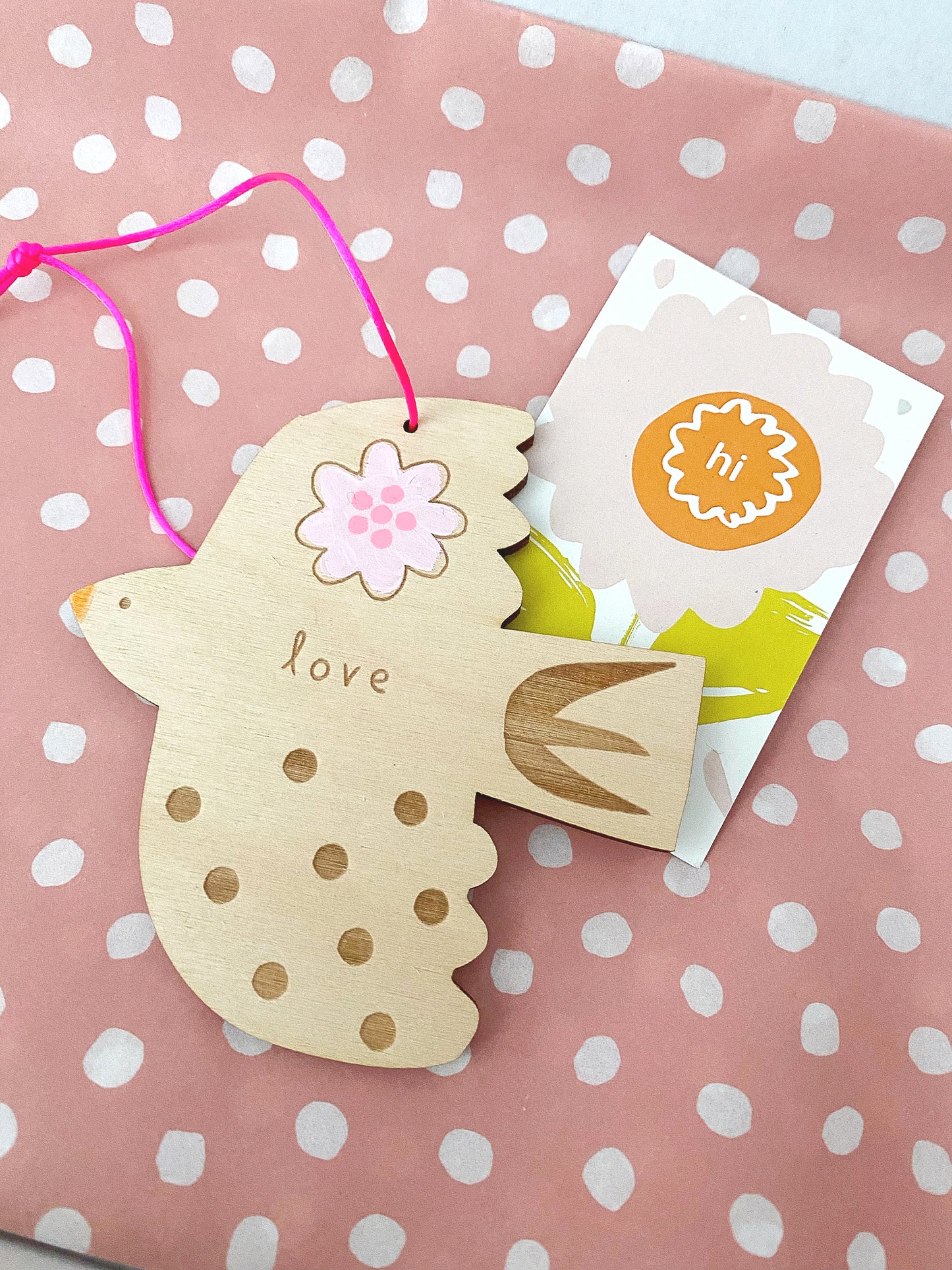 Love bird Valentine wooden keepsake gift