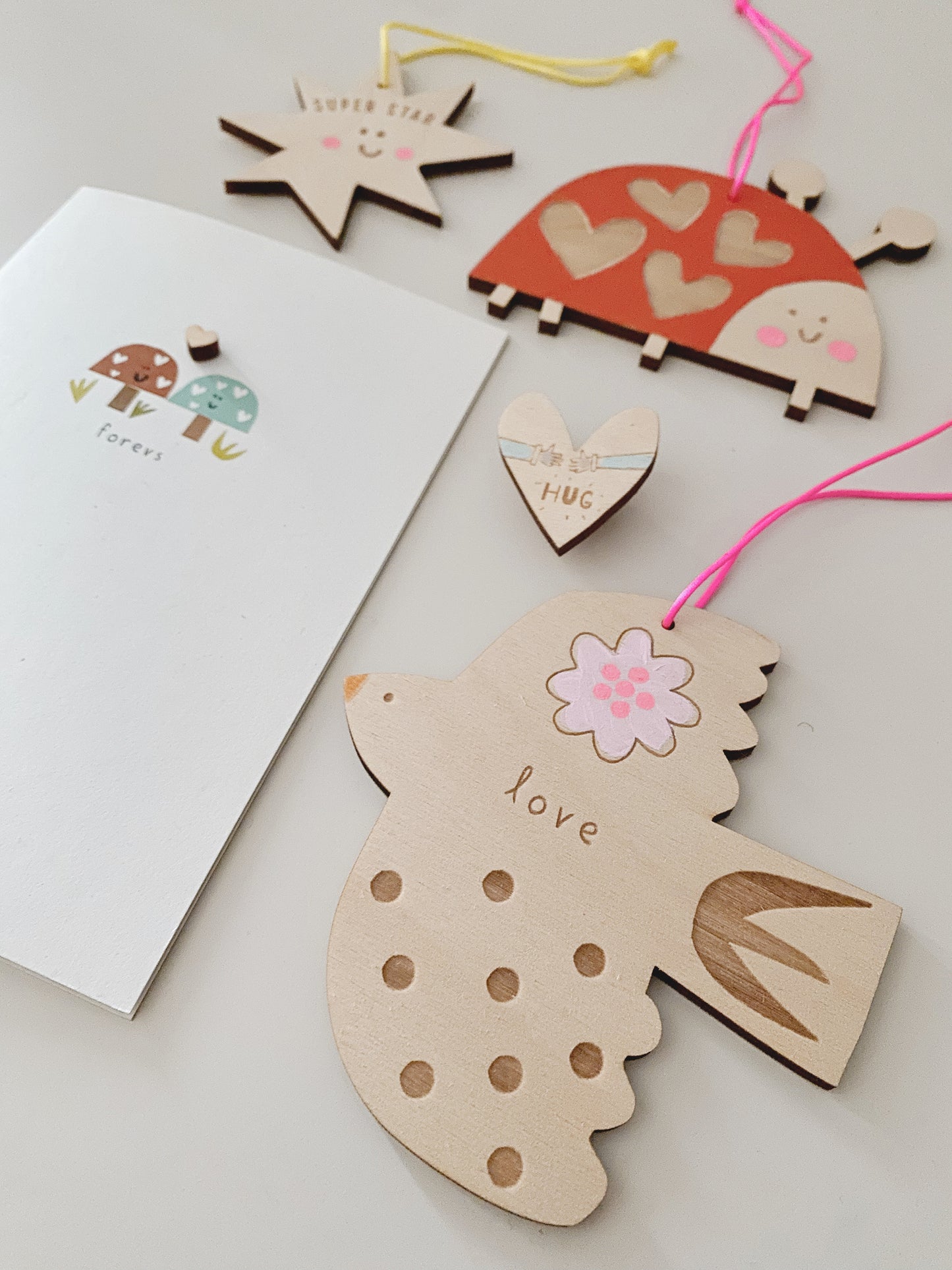 Love bird Valentine wooden keepsake gift