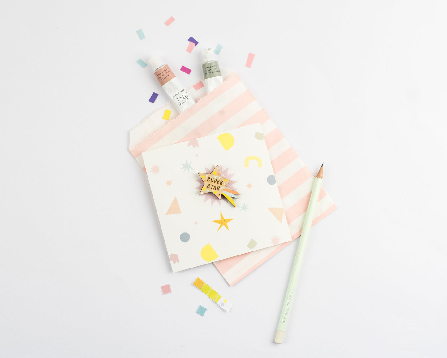 Superstar wooden pin badge