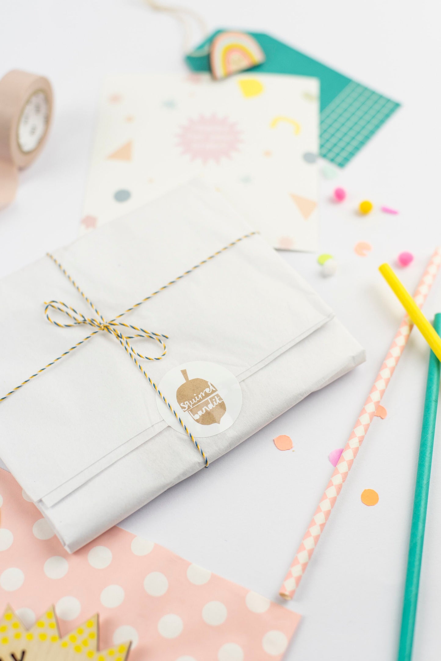 Hug heart hand-painted wooden pin badge