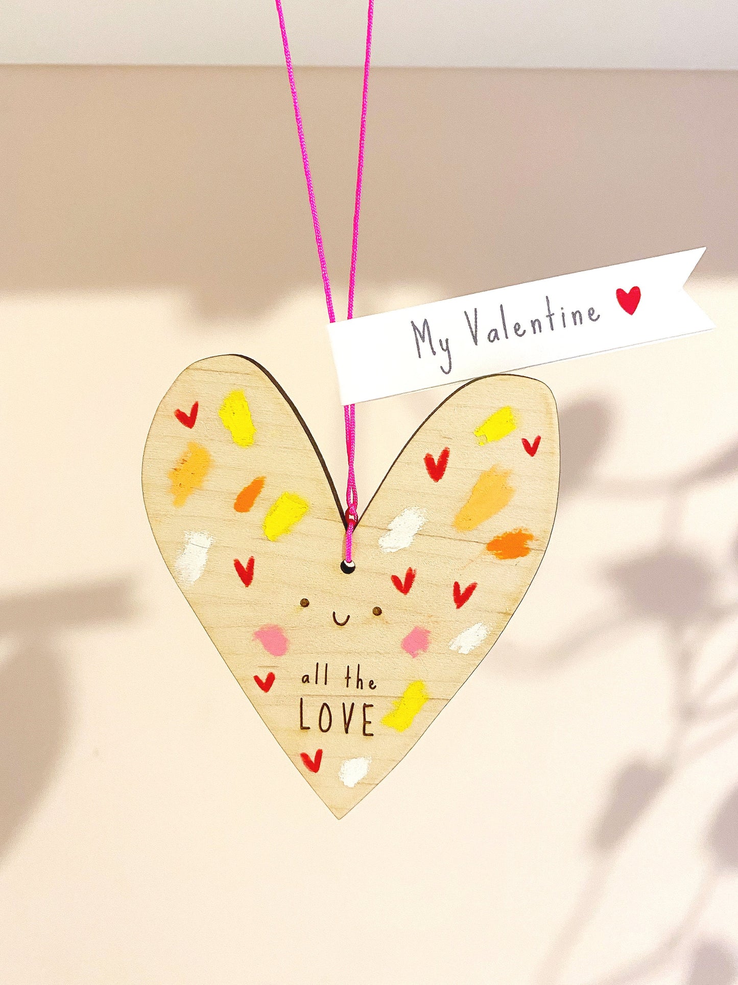All the love wooden heart keepsake
