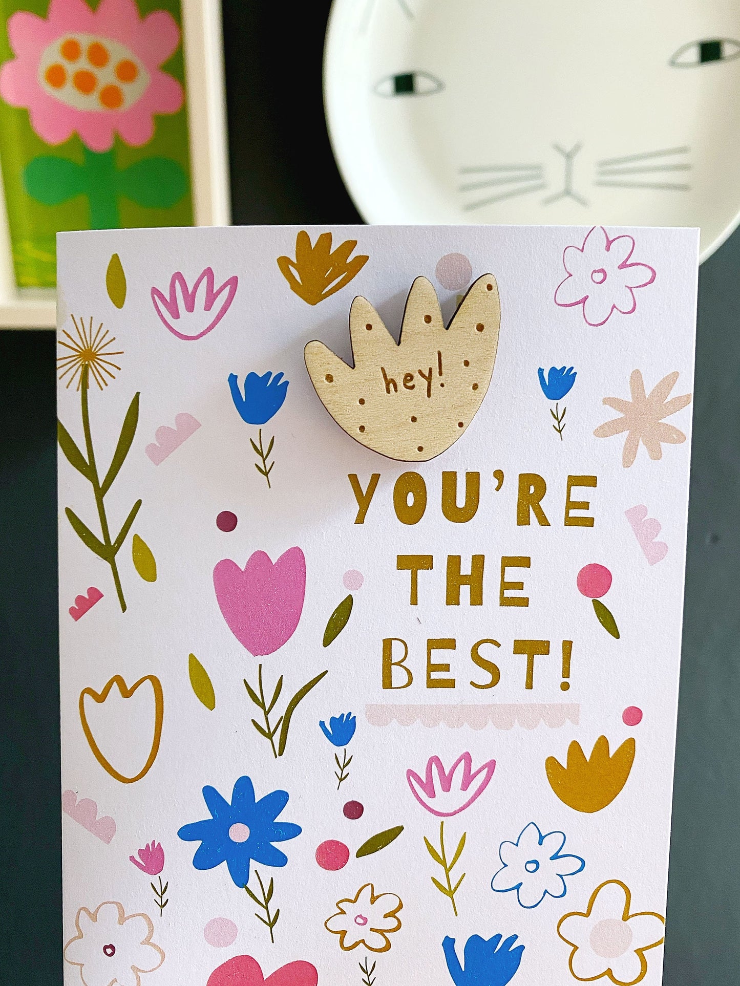 You're the best floral greeting card