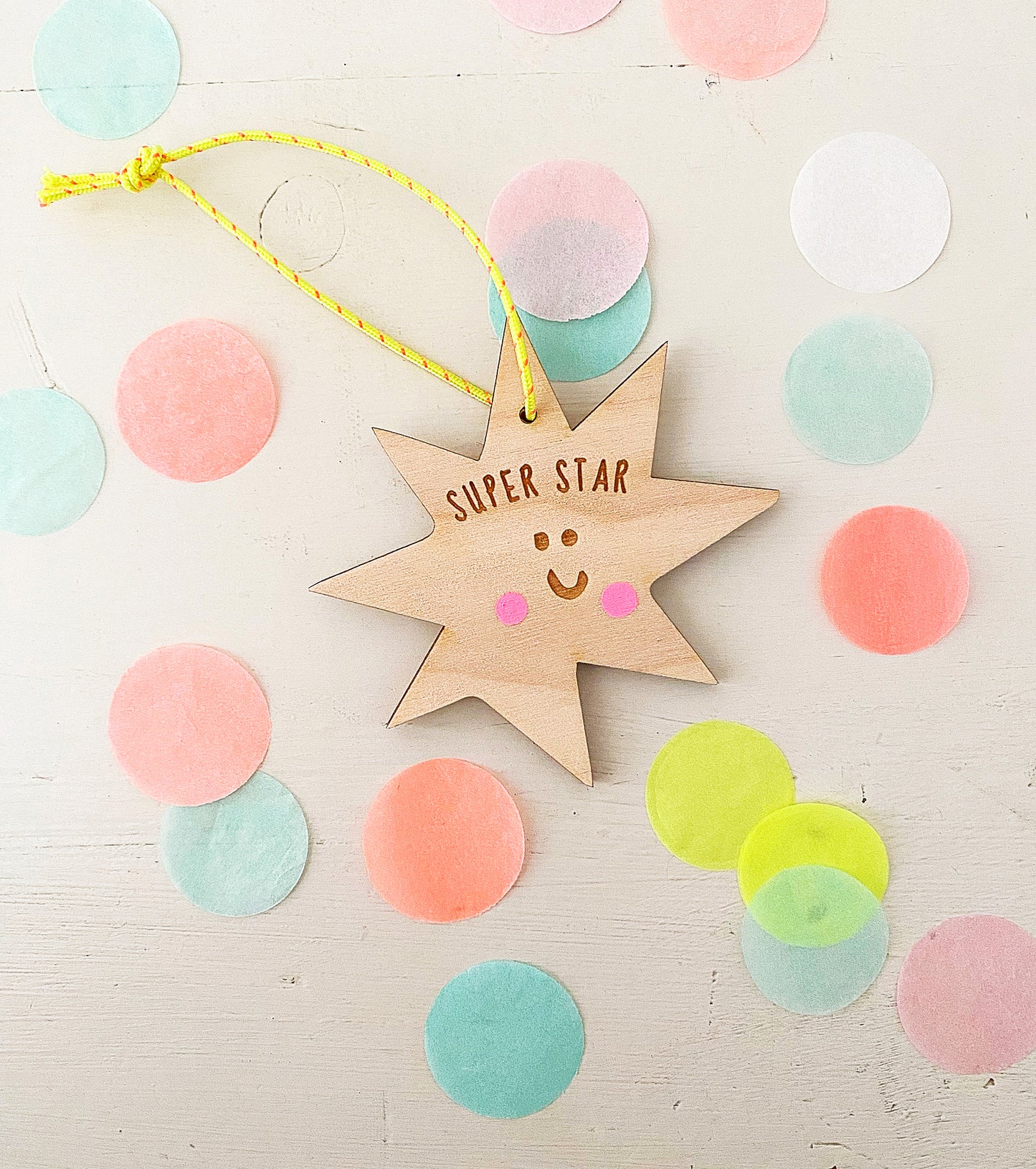 Superstar wooden decoration
