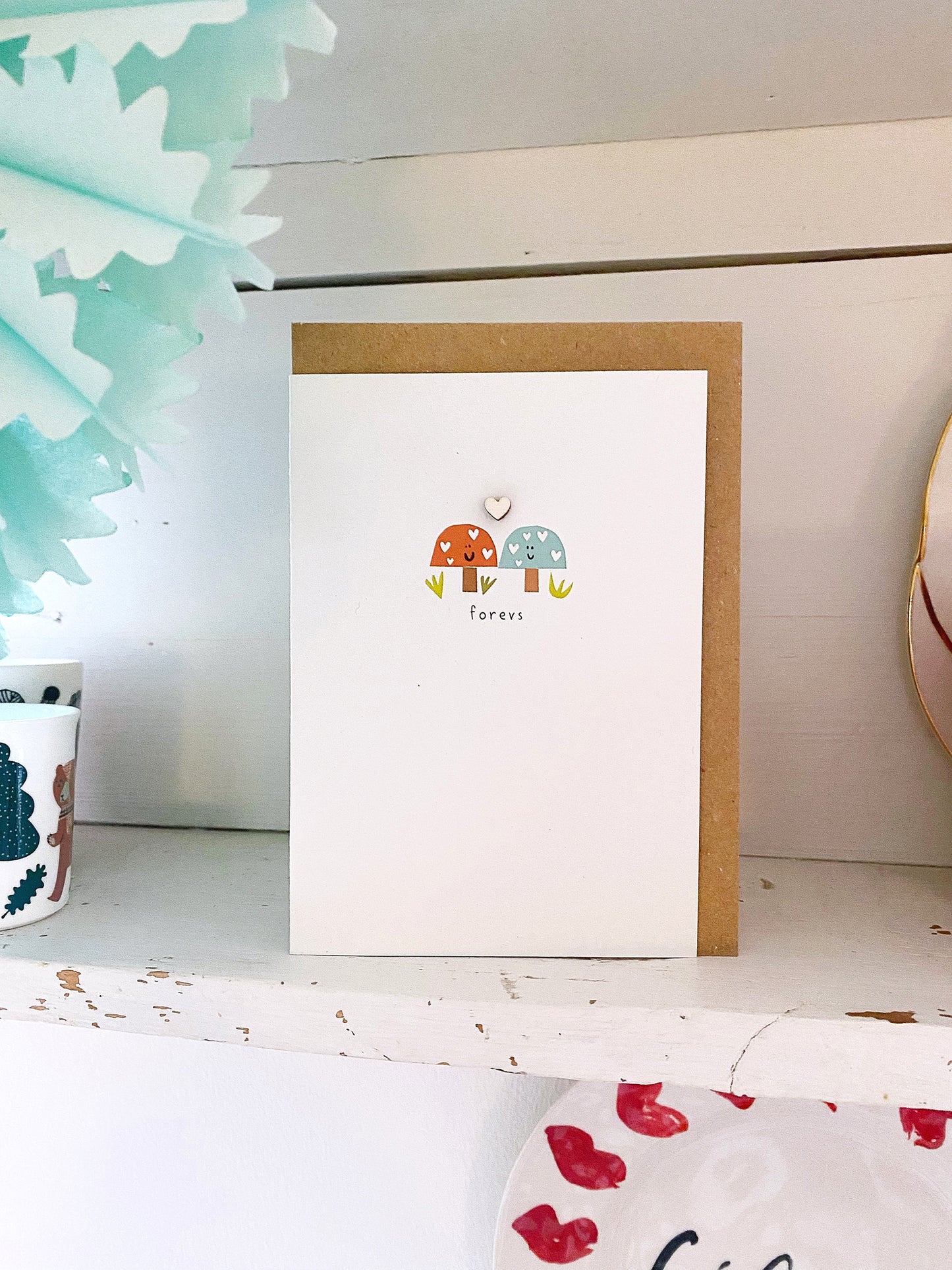 Valentine love forevs toadstool greeting card