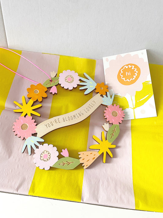 Blooming lovely floral wreath