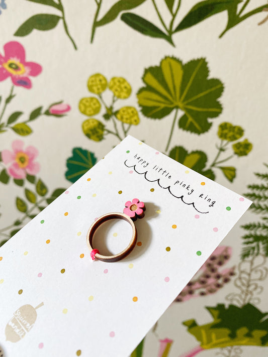 Daisy flower ring birthday gift