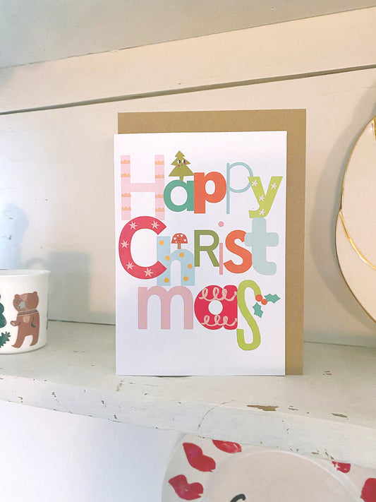 Happy Christmas greeting card