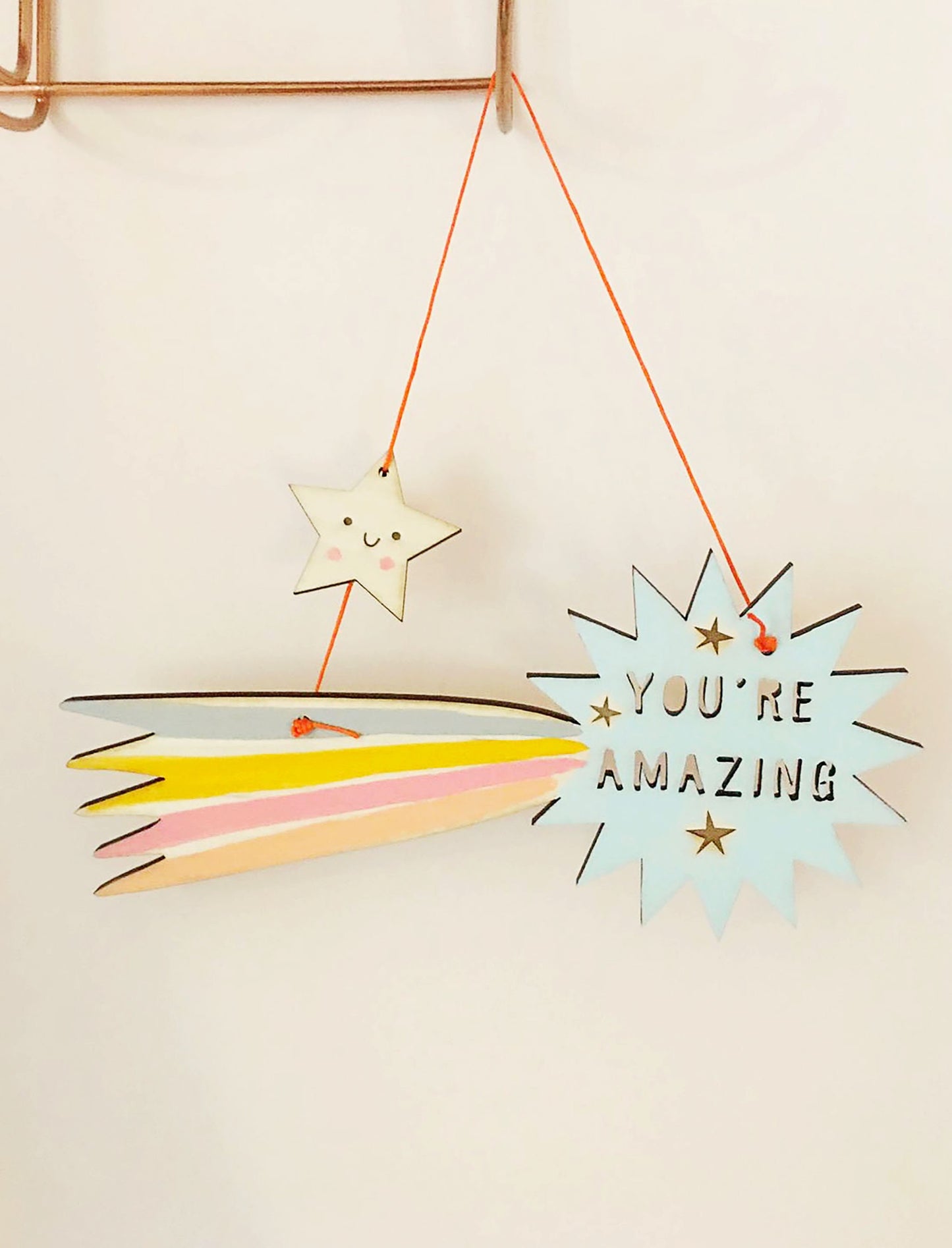 You're Amazing wooden comet keepsake