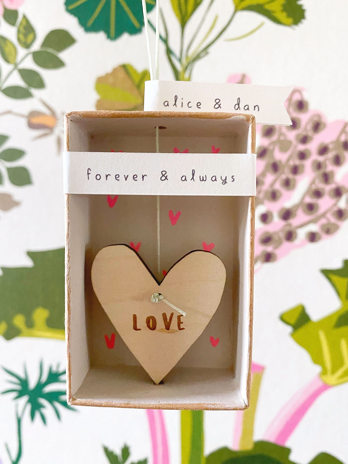 Wedding wooden heart keepsake box